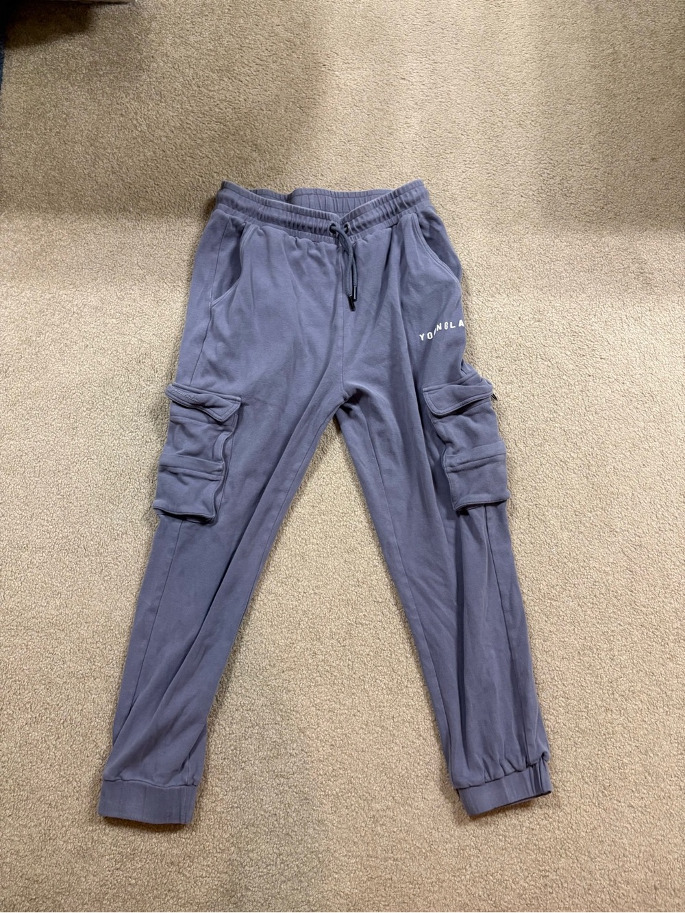 YoungLA Men's Cargo Joggers - Slate Blue